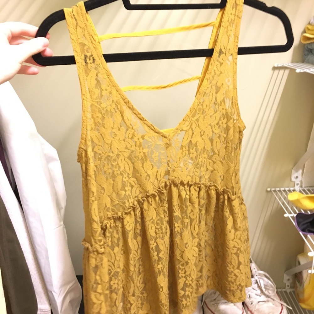 Lace see through top